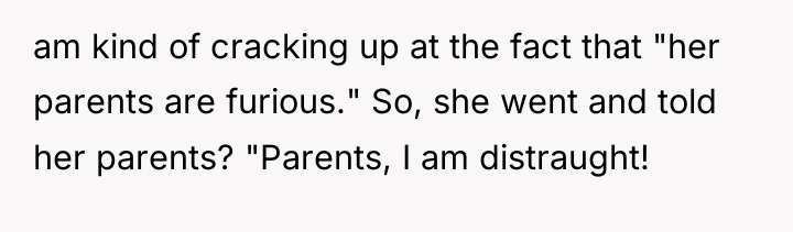 am kind of cracking up at the fact that "her...