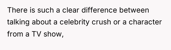 There is such a clear difference between talking about a...