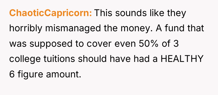 ChaoticCapricorn This sounds like they horribly mismanaged the money. A...
