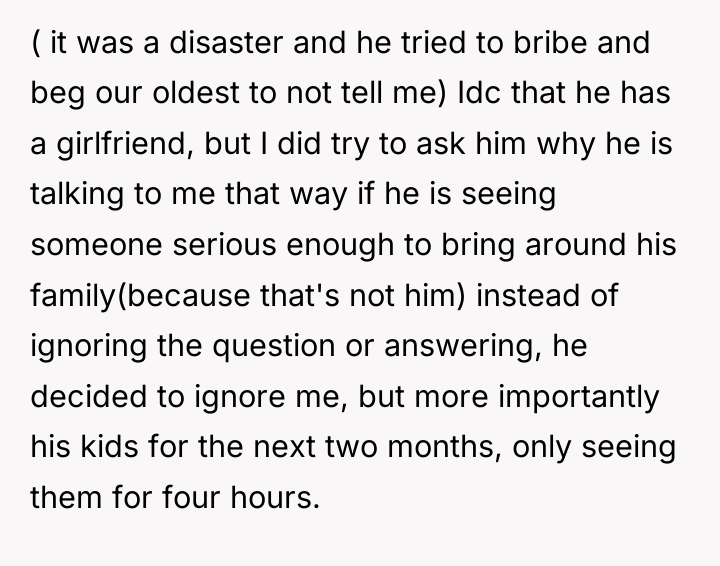 ( it was a disaster and he tried to bribe...