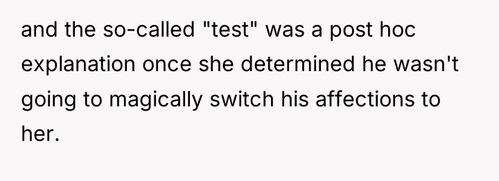 and the so-called "test" was a post hoc explanation once...