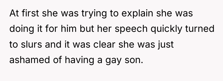 At first she was trying to explain she was doing...