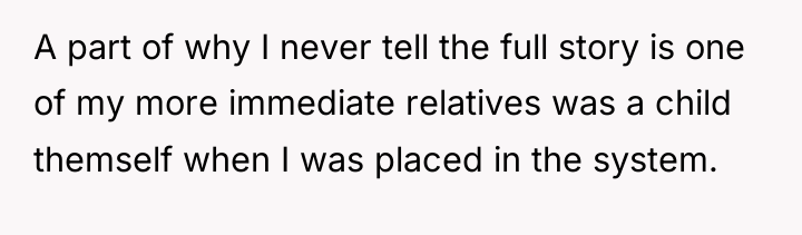 A part of why I never tell the full story...