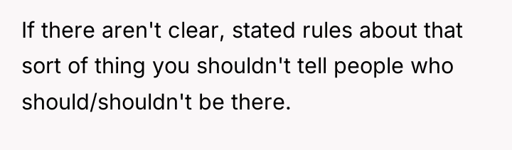 If there aren't clear, stated rules about that sort of...