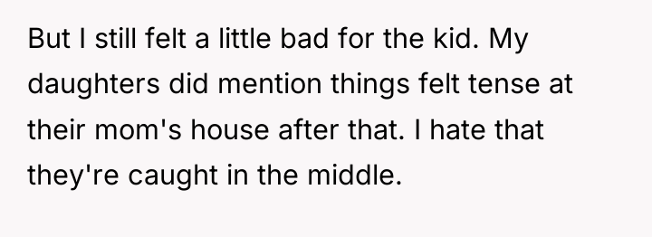 But I still felt a little bad for the kid....
