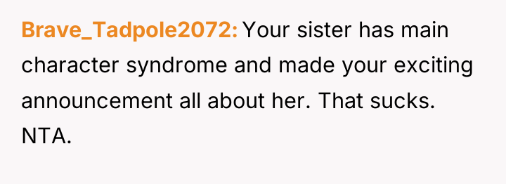 Brave_Tadpole2072 Your sister has main character syndrome and made your...