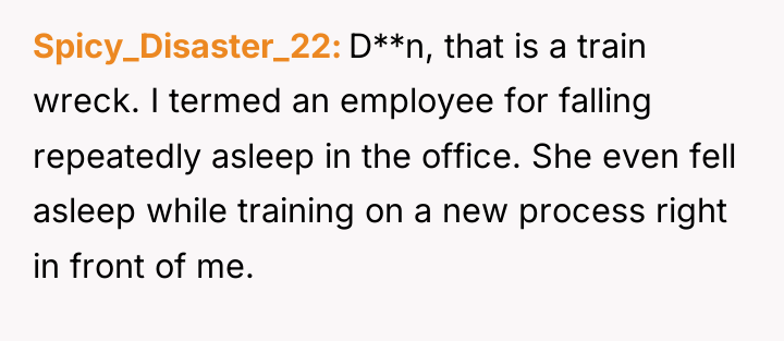 Spicy_Disaster_22 D**n, that is a train wreck. I termed an...