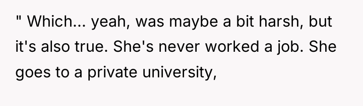 " Which... yeah, was maybe a bit harsh, but it's...