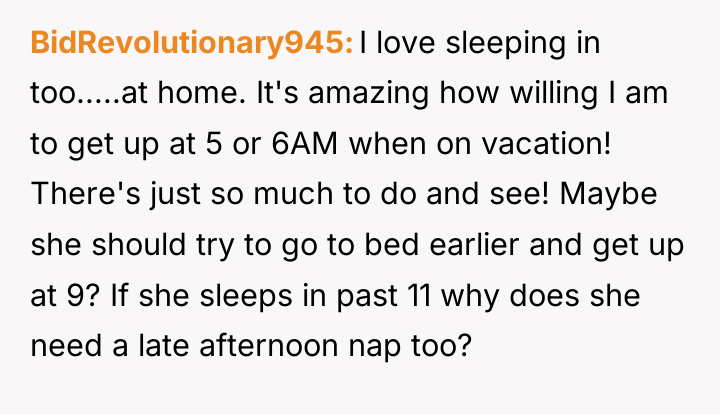 BidRevolutionary945 I love sleeping in too.....at home. It's amazing how...