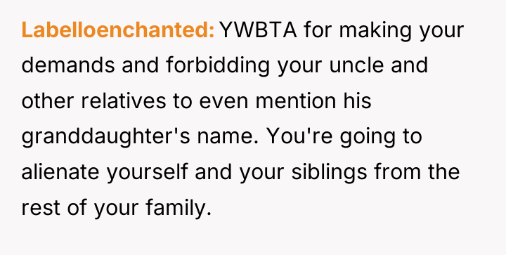 Labelloenchanted YWBTA for making your demands and forbidding your uncle...