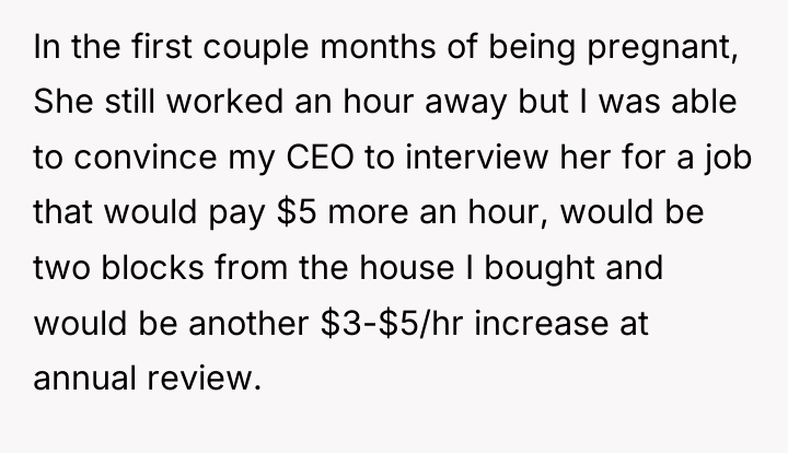 In the first couple months of being pregnant, She still...