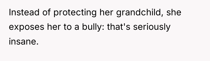 Instead of protecting her grandchild, she exposes her to a...