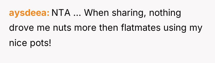 aysdeea NTA ... When sharing, nothing drove me nuts more...