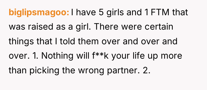 biglipsmagoo I have 5 girls and 1 FTM that was...
