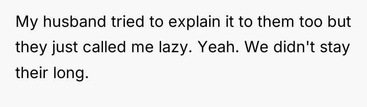 My husband tried to explain it to them too but...