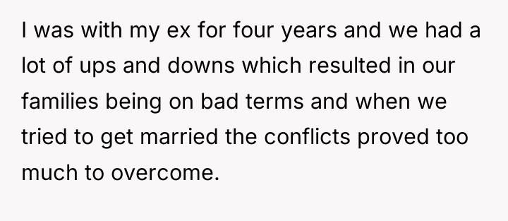 I was with my ex for four years and we...
