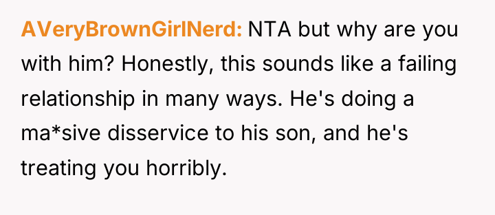 AVeryBrownGirlNerd NTA but why are you with him? Honestly, this...