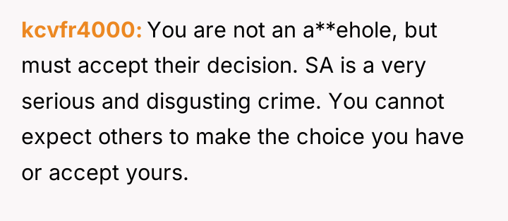 kcvfr4000 You are not an a**ehole, but must accept their...