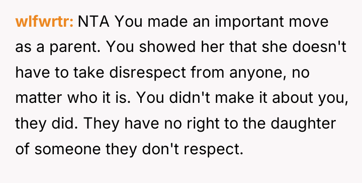 wlfwrtr NTA You made an important move as a parent....
