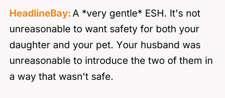 HeadlineBay A *very gentle* ESH. It's not unreasonable to want...