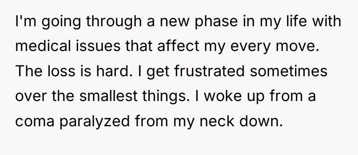 I'm going through a new phase in my life with...