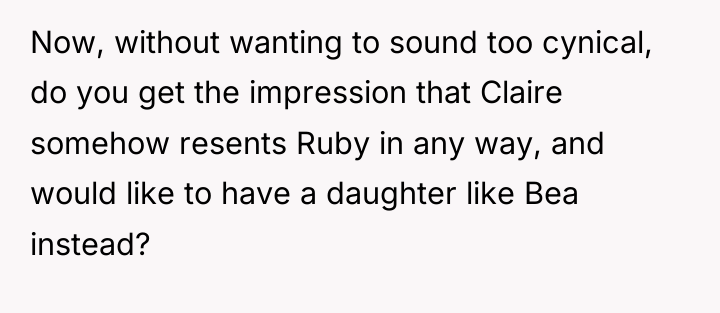 Now, without wanting to sound too cynical, do you get...