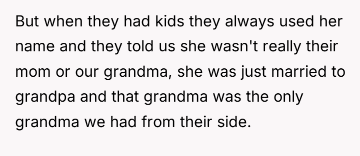 But when they had kids they always used her name...