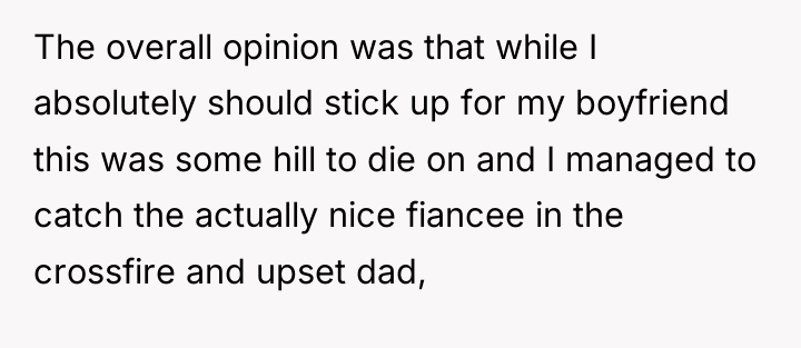 The overall opinion was that while I absolutely should stick...