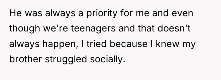 He was always a priority for me and even though...