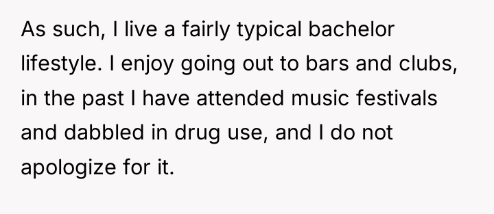 As such, I live a fairly typical bachelor lifestyle. I...