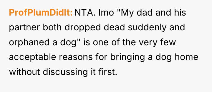 ProfPlumDidIt NTA. Imo "My dad and his partner both dropped...