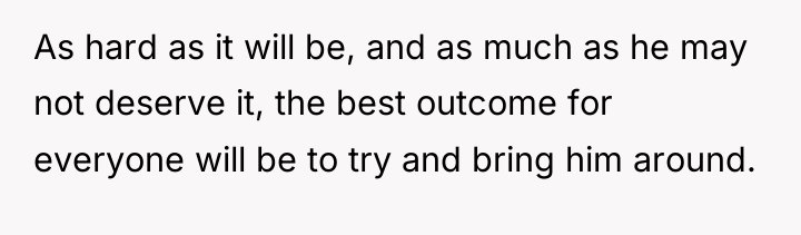 As hard as it will be, and as much as...