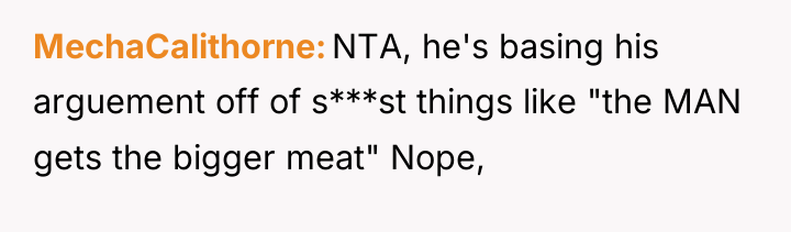MechaCalithorne NTA, he's basing his arguement off of s***st things...