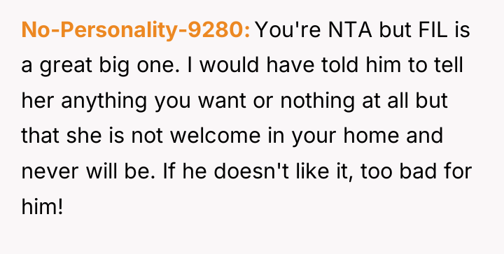No-Personality-9280 You're NTA but FIL is a great big one....