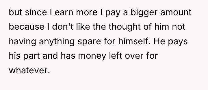 but since I earn more I pay a bigger amount...