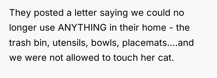 They posted a letter saying we could no longer use...
