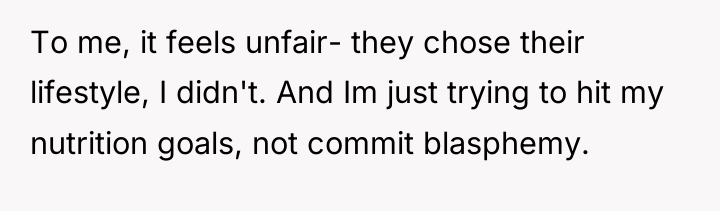 To me, it feels unfair- they chose their lifestyle, I...