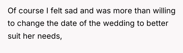Of course I felt sad and was more than willing...
