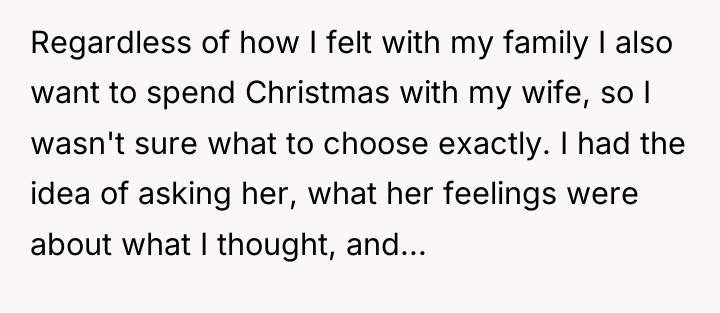 Regardless of how I felt with my family I also...