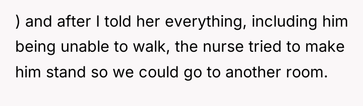 ) and after I told her everything, including him being...