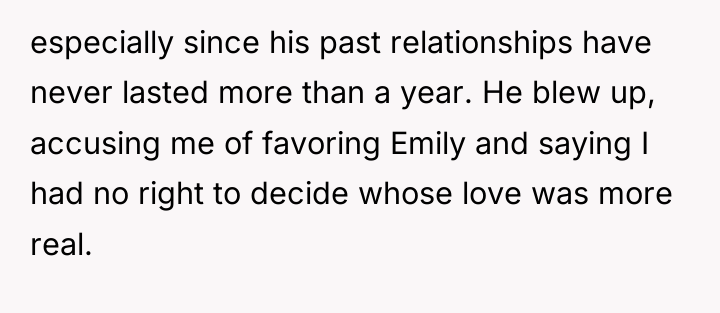 especially since his past relationships have never lasted more than...