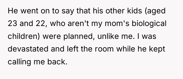 He went on to say that his other kids (aged...