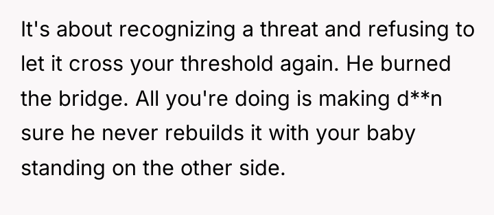 It's about recognizing a threat and refusing to let it...