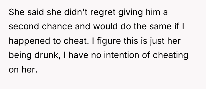 She said she didn't regret giving him a second chance...