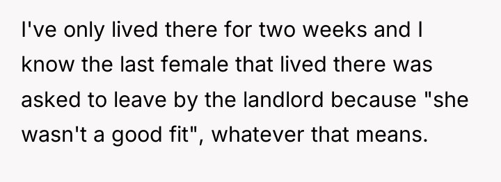I've only lived there for two weeks and I know...