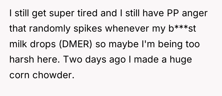 I still get super tired and I still have PP...