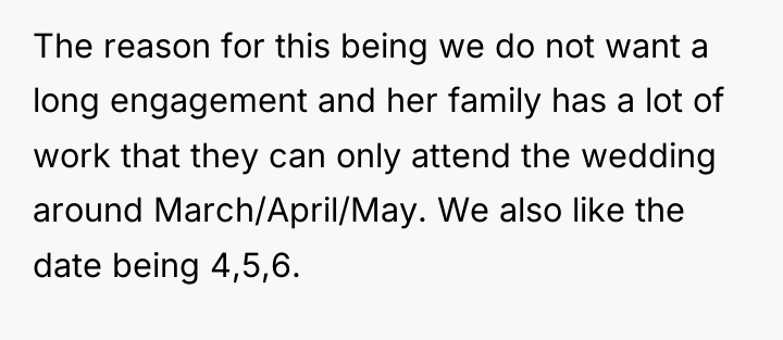 The reason for this being we do not want a...