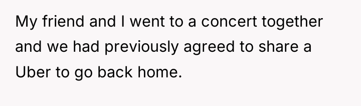 My friend and I went to a concert together and...