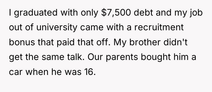 I graduated with only $7,500 debt and my job out...