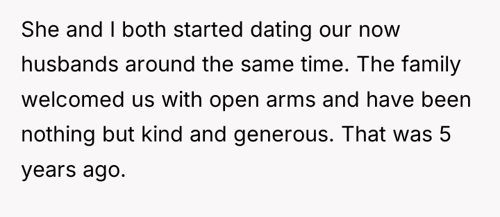 She and I both started dating our now husbands around...
